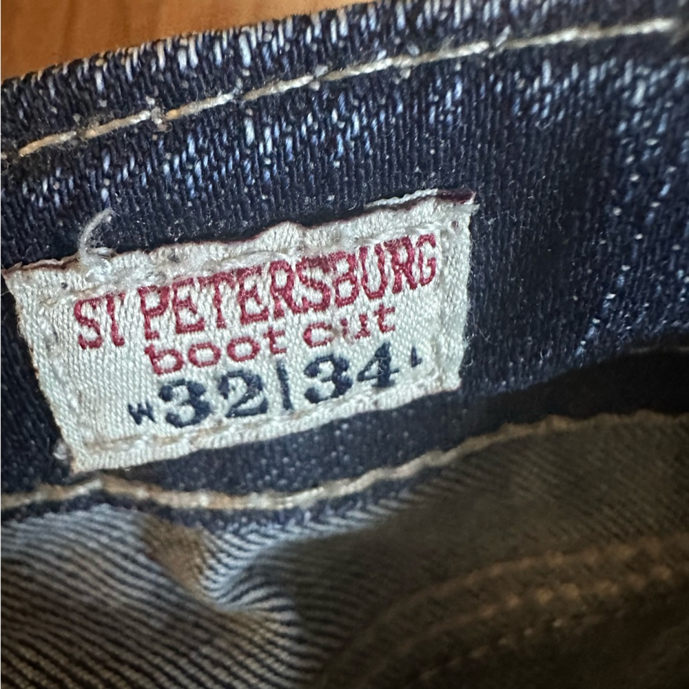 MEK DNM Dark Blue Denim Pants Embellished Pockets St Petersburg Boot Cut 32x34 - Picture 4 of 14